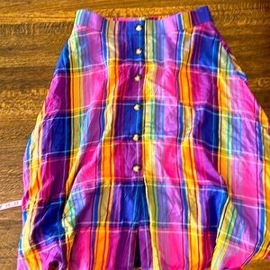 Ann Taylor Madras Skirt